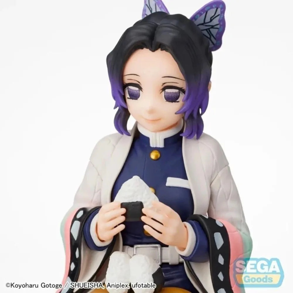 Original SEGA 15cm Demon Slayer Anime Figures Kochou Shinobu Sitting Position Collectible Model Figurine Toys Gifts Ornaments
