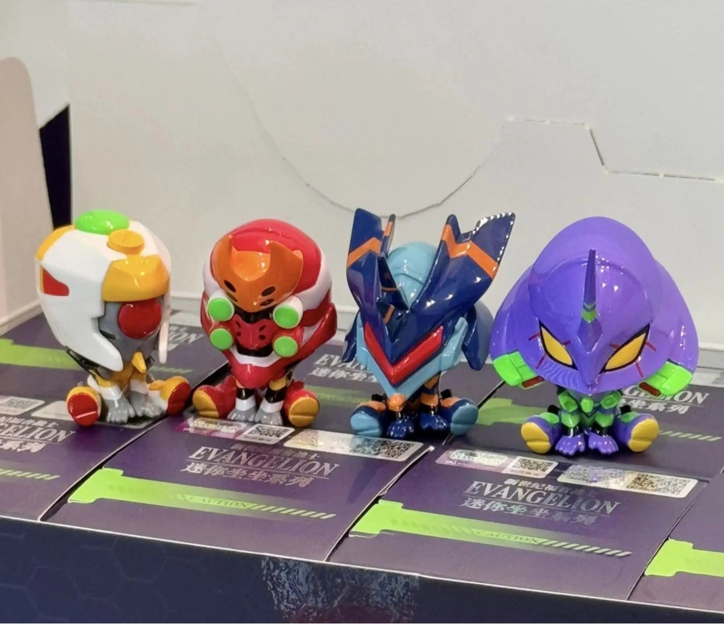 Original EVA Neon Genesis Evangelion Cute Mini Sit New Century Evangelion Anime Figure  Model Ornament Desk Decor Toys Gifts