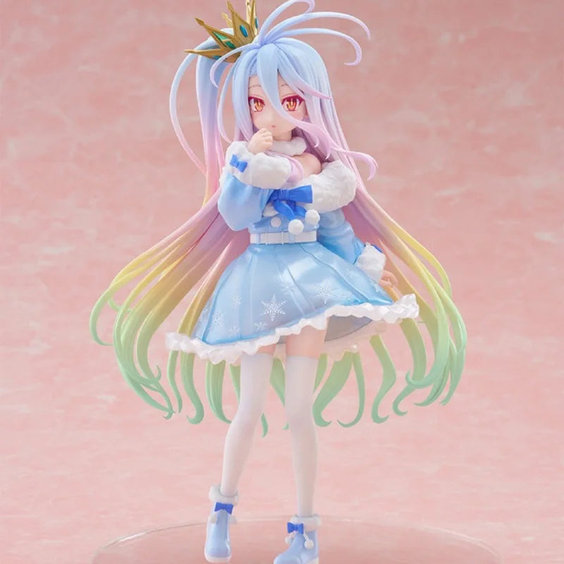 Pre-sale Genuine Furyu No Game No Life TENITOL Shiro Japanese Anime Action Figure With Interchangeable Face For Birthday
