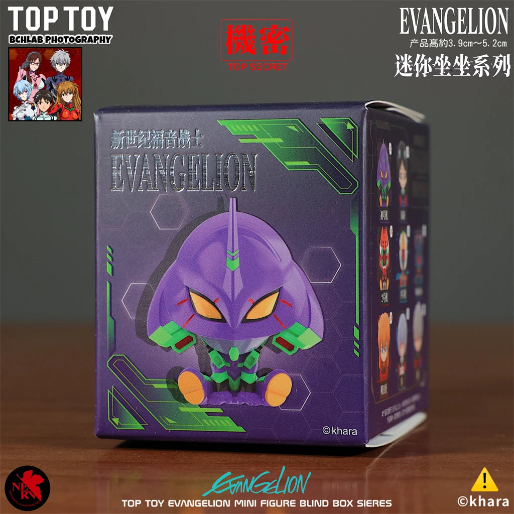 Original EVA Neon Genesis Evangelion Cute Mini Sit New Century Evangelion Anime Figure  Model Ornament Desk Decor Toys Gifts