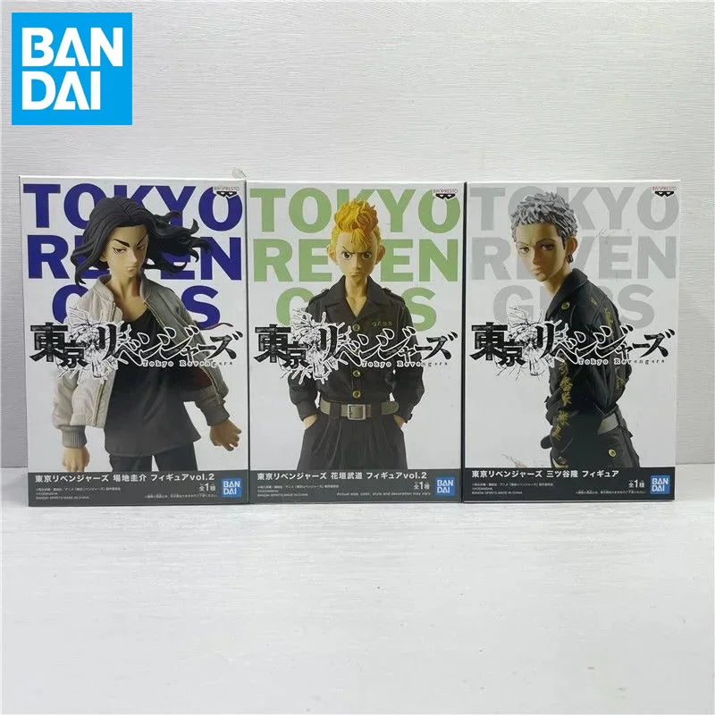 Bandai Tokyo Revengers Baji Keisuke Mitsuya Takashi Hanagaki Takemichi Anime Action Figures Collection Ornaments Figure Toy gift