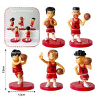 5PCS Slam Edition Sakuragi Hanamichi Ryukawa Maple Shobei Basketball Team Doll Handmade Ornament Car Decoration Toys