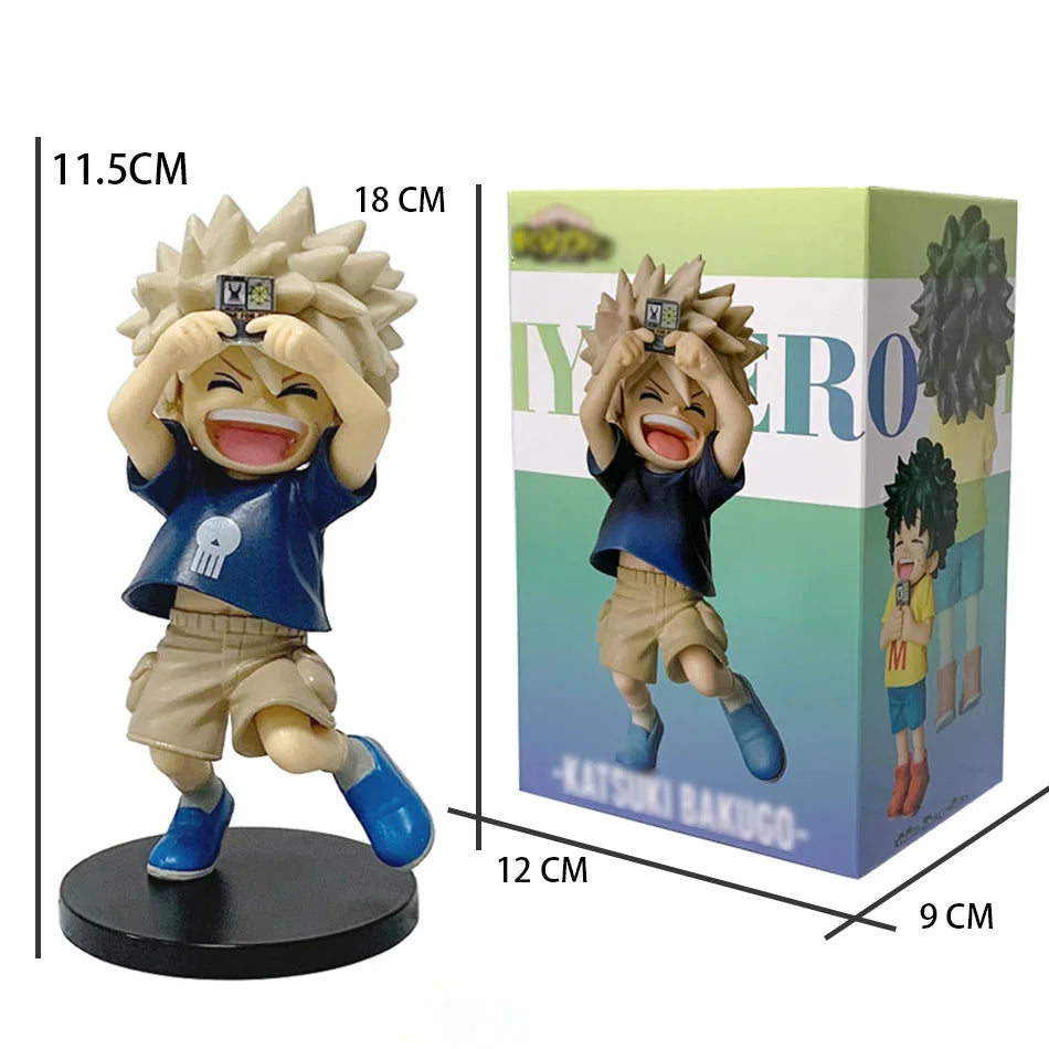 9.5CM   Tomura Shigaraki / Izuku Midoriya / Katsuki Bakugo  My Hero Academia Cute Chibi PVC Figurine | Collectible Toy Model