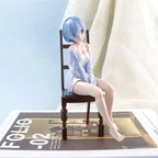 17cm Anime Re: Life In A Different World From Zero Rem Sit On Chairs Action Figures Collection PVC Model Kids Toy Christmas Gift