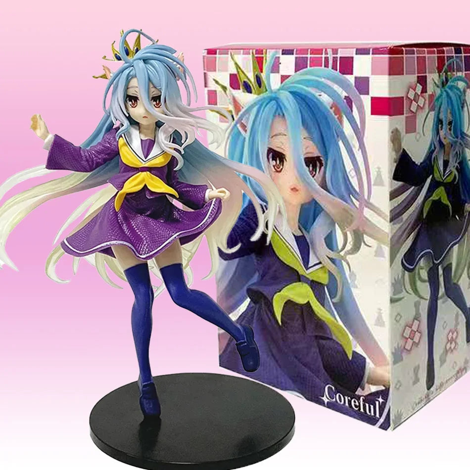 18CM Anime NGNL No Game No Life White "Figure Anime PVC Anime Action Figures Model Collection Ornament Anime Model Toy Gift