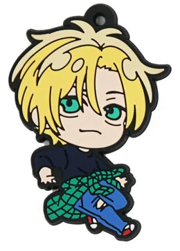 BANANA FISH Anime  Ash Lynx Lee Yut Lung Rubber Keychain Ornament Toys Collection Gift