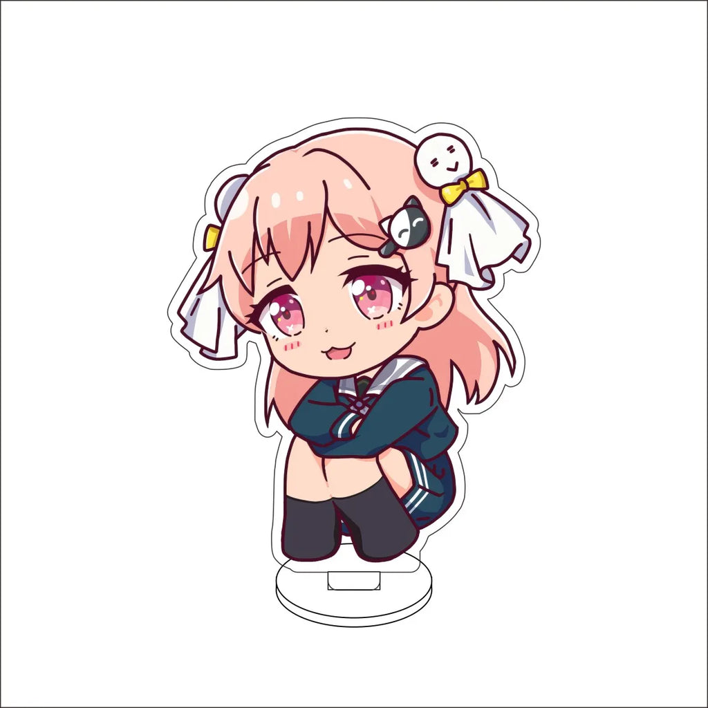 10CM Anime BanG Dream! Nendoroid Figure Stand Model Tsukushi Futaba/Nanami Hiromachi/Mashiro Kurata Cute Desk Decor Standing Sign Gifts