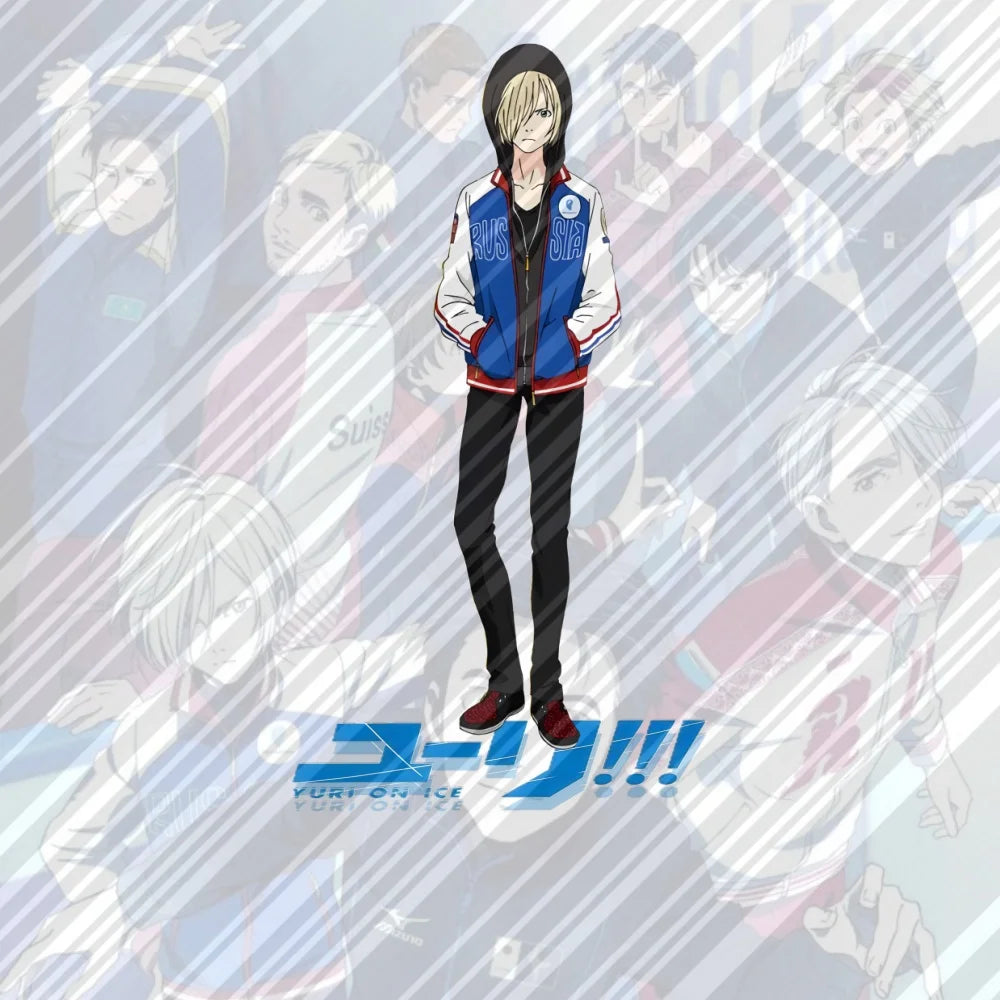 15CM NEW Anime Yuri on Ice Acrylic Stand Model Cosplay Charm Characters Ornament Accessories Goods Collection Christmas Gifts