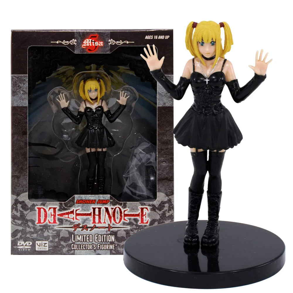 12CM Anime Death Notes Misa Figure Toy Car Deathnote L Killer Misa Amane Figure Doll Collection Model Toy Gift Ornament New