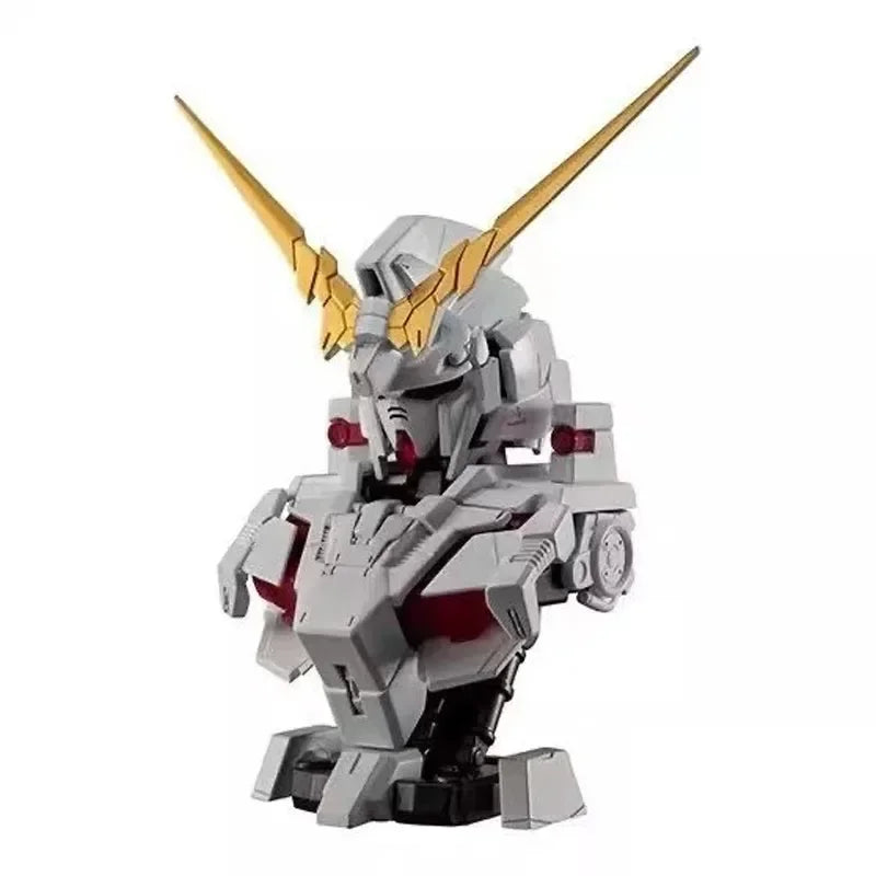 Bandai Genuine Gundam MS MECHANICAL BUST DX Gashapon Toys Anime Figures RX-0 Unicorn Gundam Assembly Model Decoration Gifts