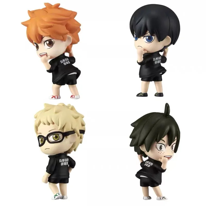 Haikyuu Anime Figures Toy Hinata Shoyo Tobio Kageyama Kei Tsukishima Tadashi Yamaguchi Toy Figures Capsule Toys