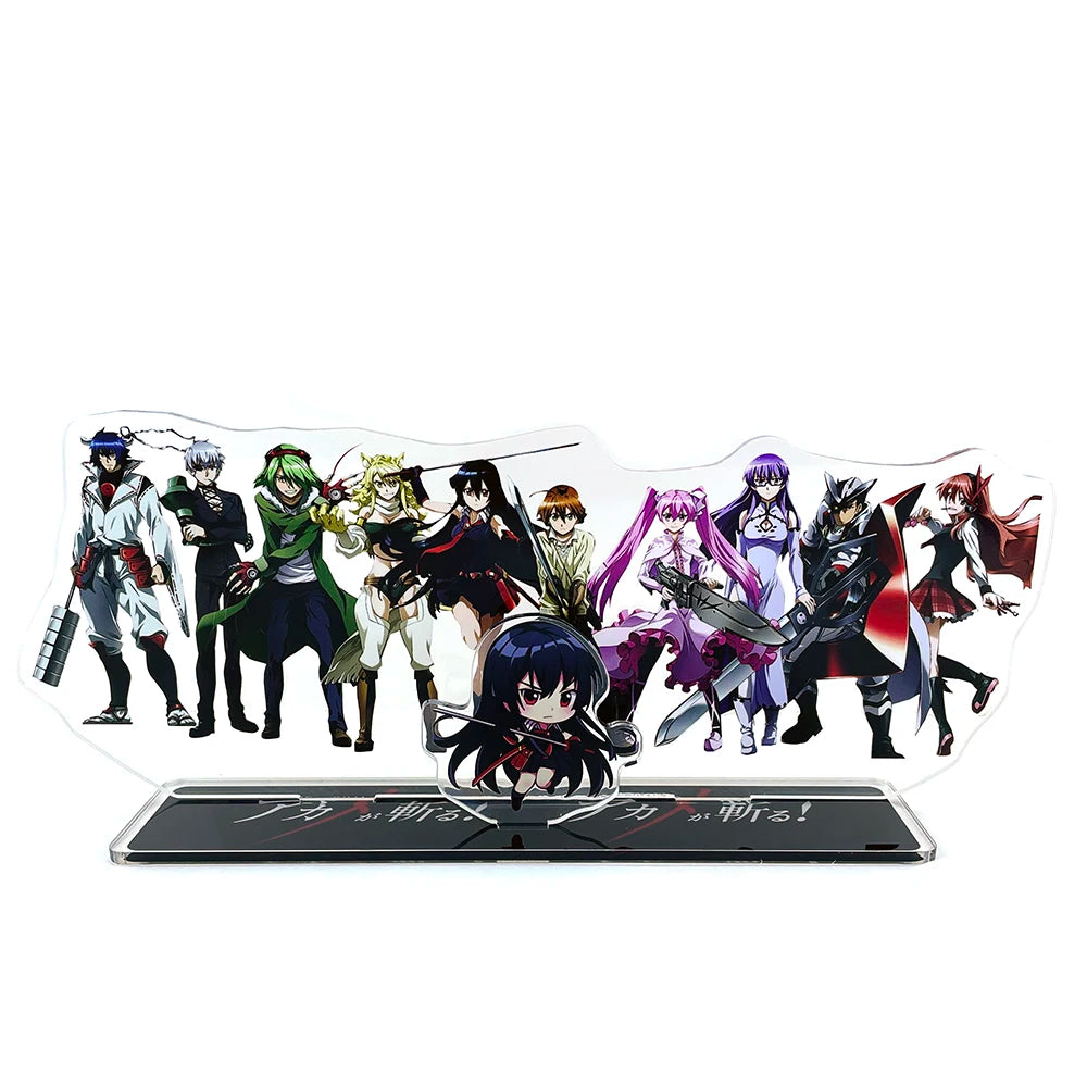 Akame group Mine Tatsumi Leone Esdeath Lubbock Chelsea Bulat acrylic stand figure model  holder cake topper anime