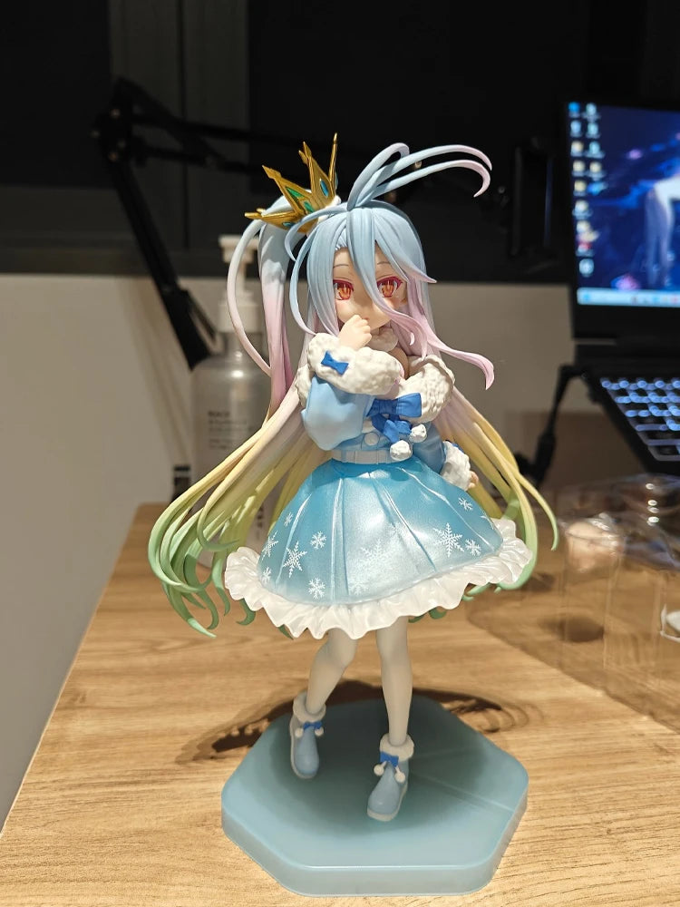 Pre-sale Genuine Furyu No Game No Life TENITOL Shiro Japanese Anime Action Figure With Interchangeable Face For Birthday