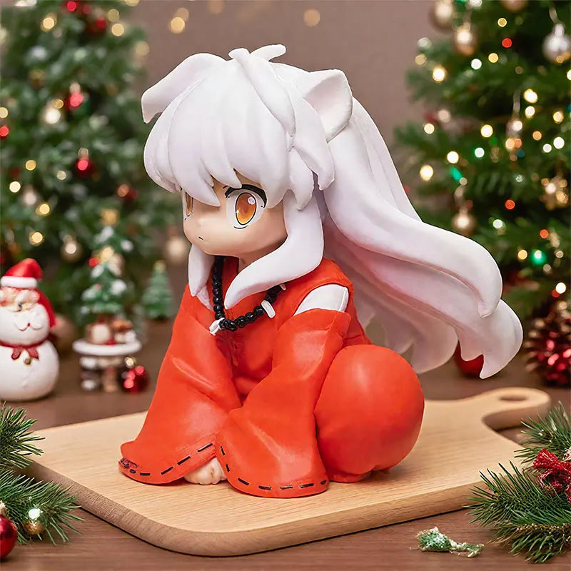 Anime Figurine Inuyasha Manga Action Figure Q Version Cute Figurine Statue PVC Model Desktop Decoration Ornament Collection Toy