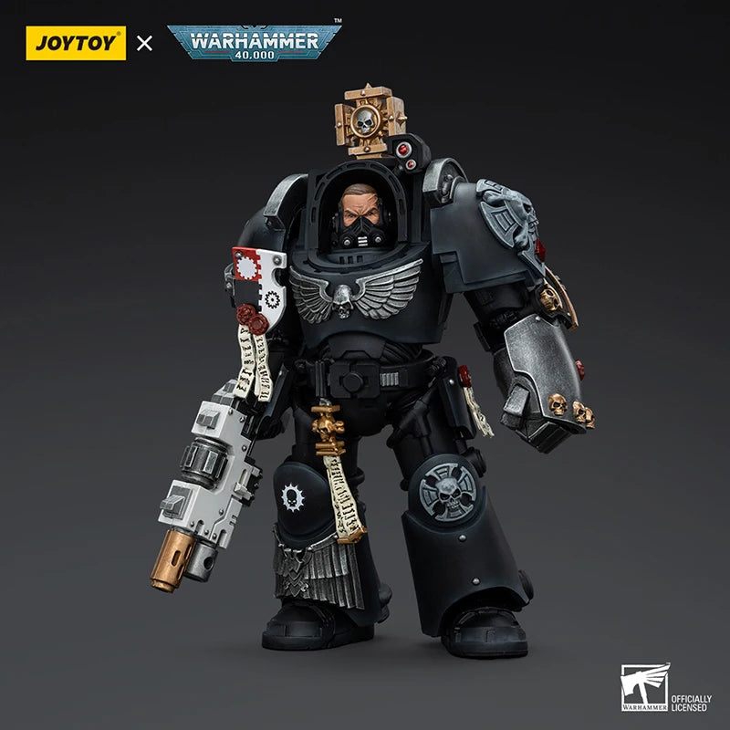 JOYTOY Warhammer 40k 1/18 Action Figures 14.3cm Iron Hands Captain in Terminator Armour