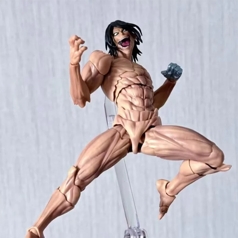 NEW Ko Attack On Titan Eren Jaeger Action Figure Kaiyodo Revoltech Amazing Yamaguchi Series Figurine Collection Birthday Gift