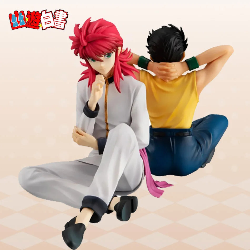 YuYu Hakusho Anime Figure Set 8cm Action Figure Urameshi Yusuke And Kurama Noodle Cover Figurines PVC Collectible Pair