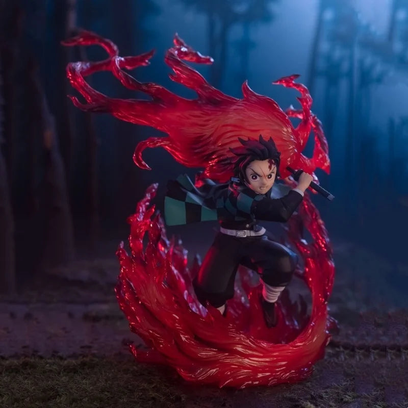 21cm Demon Slayer Kamado Tanjirou Hinokami Kagura Anime Figure Model Statue Boy Collection Desktop Decoration Ornament Toys Gift