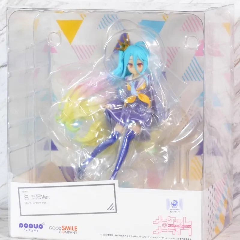 Good Smile Genuine POP UP PARADE NO GAME NO LIFE Anime Figure Shiro Schwi Dola Action Toys for Boys Girls Gift Collectible Model