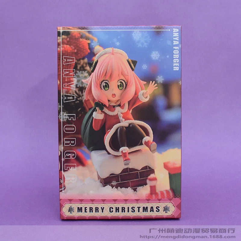 17cm Anime Spy X Family Anya Action Figure Christmas Series Collection Ornament Gifts Pvc Model Collection Doll Children Toys Gk