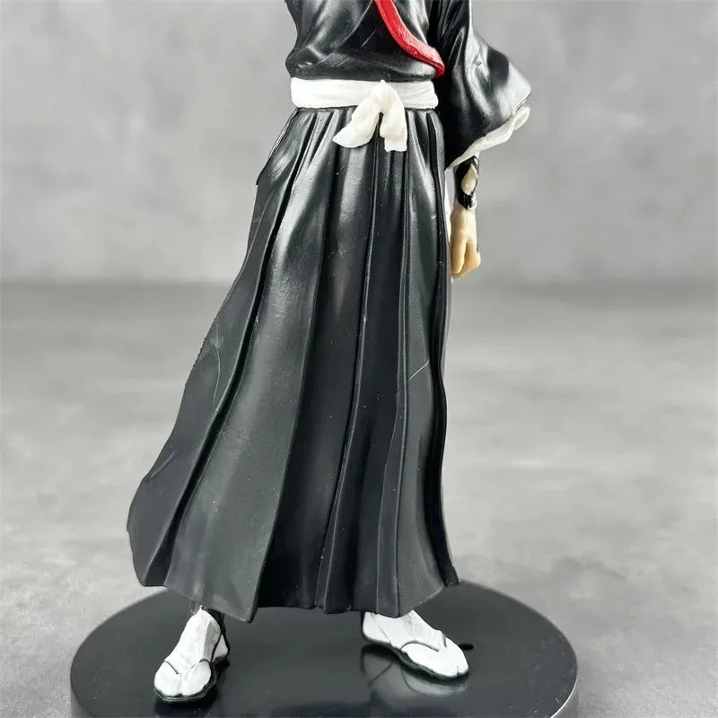 19cm Anime BLEACH Figure Kurosaki Ichigo Draw Sword Zangetsu PVC Action Figures Knife Collection Model Toys For Boy Gifts