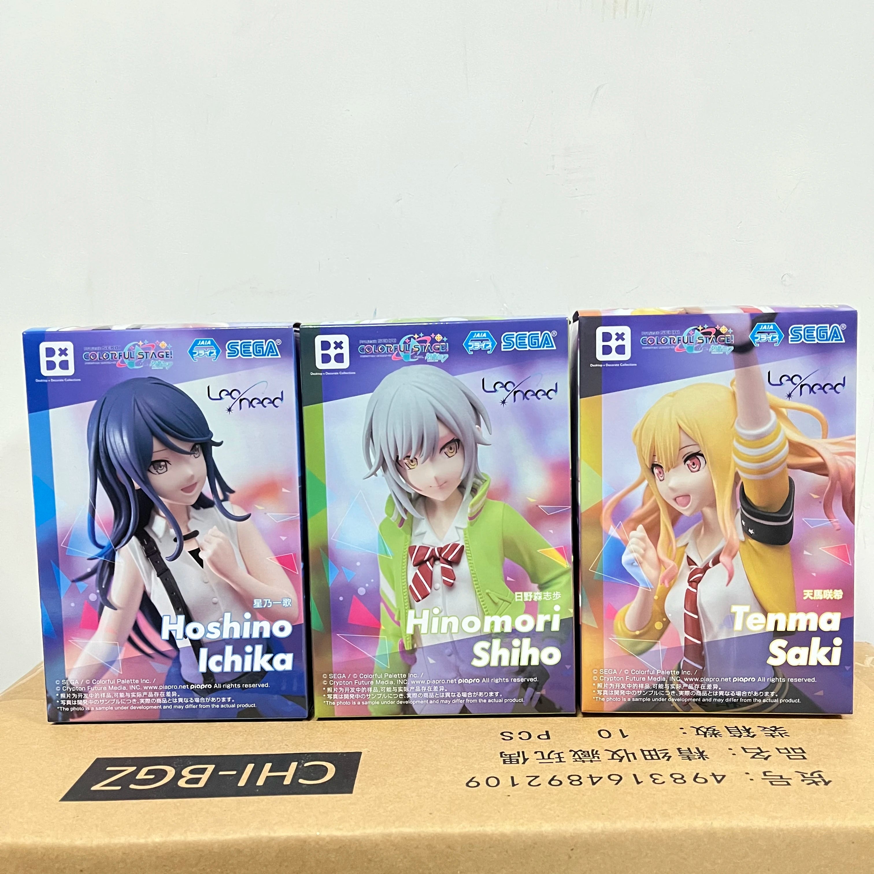 Original SEGA HATSUNE MIKU COLORFUL STAGE Tenma Saki Hoshino Ichika Hinomori Shiho Anime Figure Desktop x Decorate Collections
