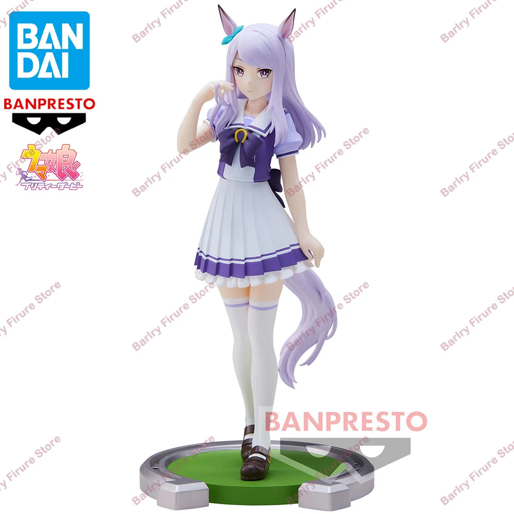 Original Genuine BANDAI BANPRESTO Uma Musume Pretty Derby Mejiro McQueen Anime Figure Boxed Premium Table Ornament Model Toys