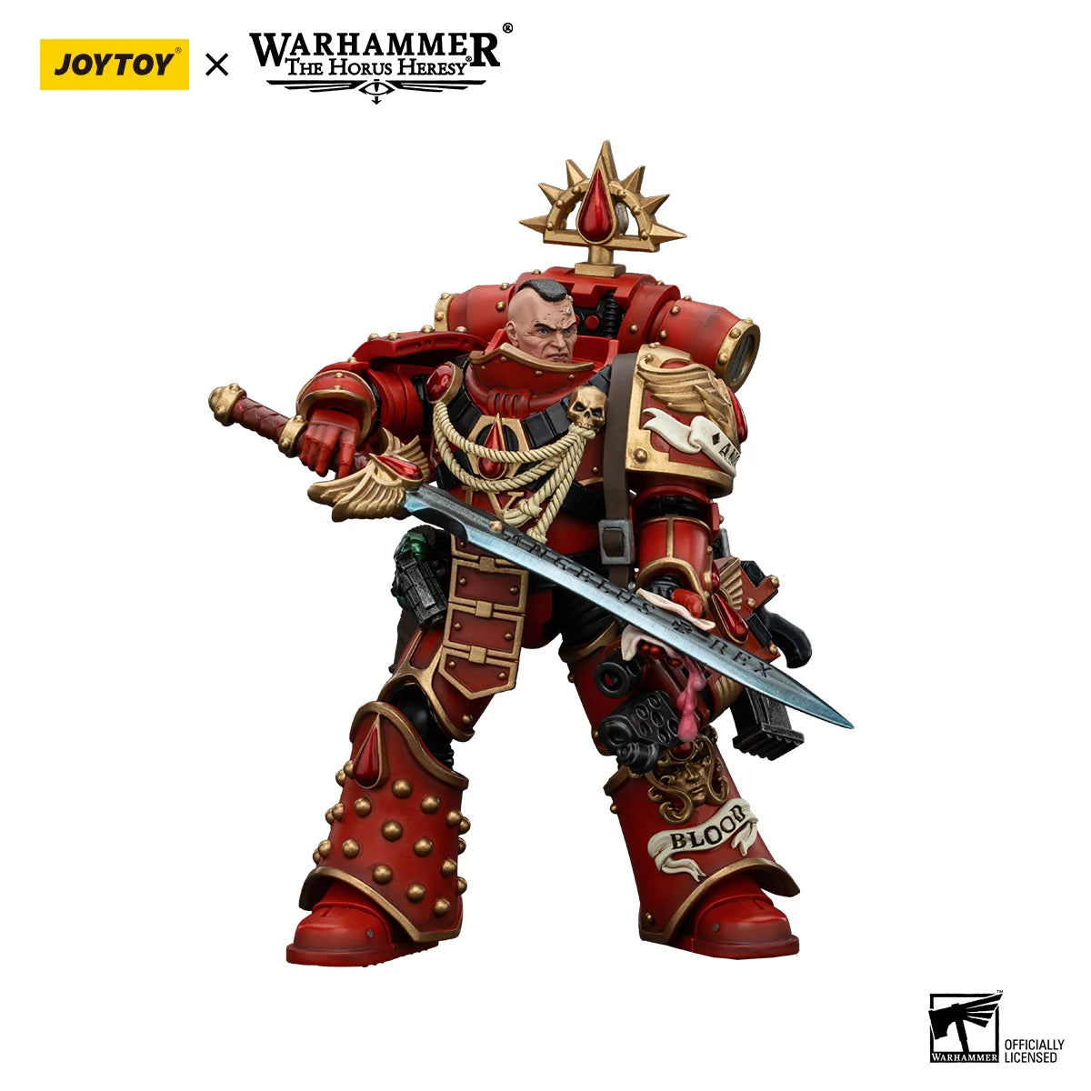 JOYTOY Warhammer 40k 1/18 Action Figures Anime 12.6cm Blood Angels Raldoron First Captain of the Blood Angels