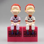 HUNTER × HUNTER GK Q Edition Hisoka Anime Figures steamed stuffed bun face sitting Position Model Desktop Decoration dolls Gifts