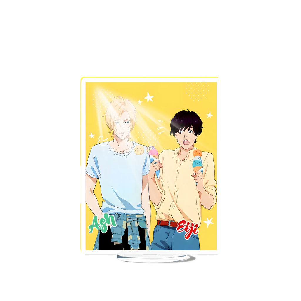 Banana Fish Ash Lynx Stand Model Plate Decoration Desk Figure Display Couple Gift Television Animation Prime Product Peripheral