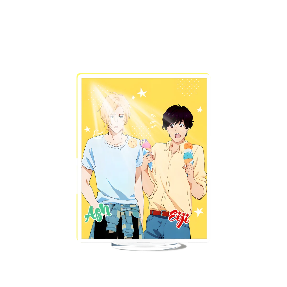 Banana Fish Ash Lynx Stand Model Plate Decoration Desk Figure Display Couple Gift Television Animation Prime Product Peripheral