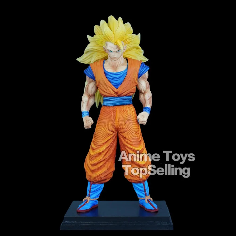 31.5cm/12.4in Anime Dragon Ball Figure Super Saiyan 3 Goku Action Figures Pvc Collection Model Toys for Children Gifts