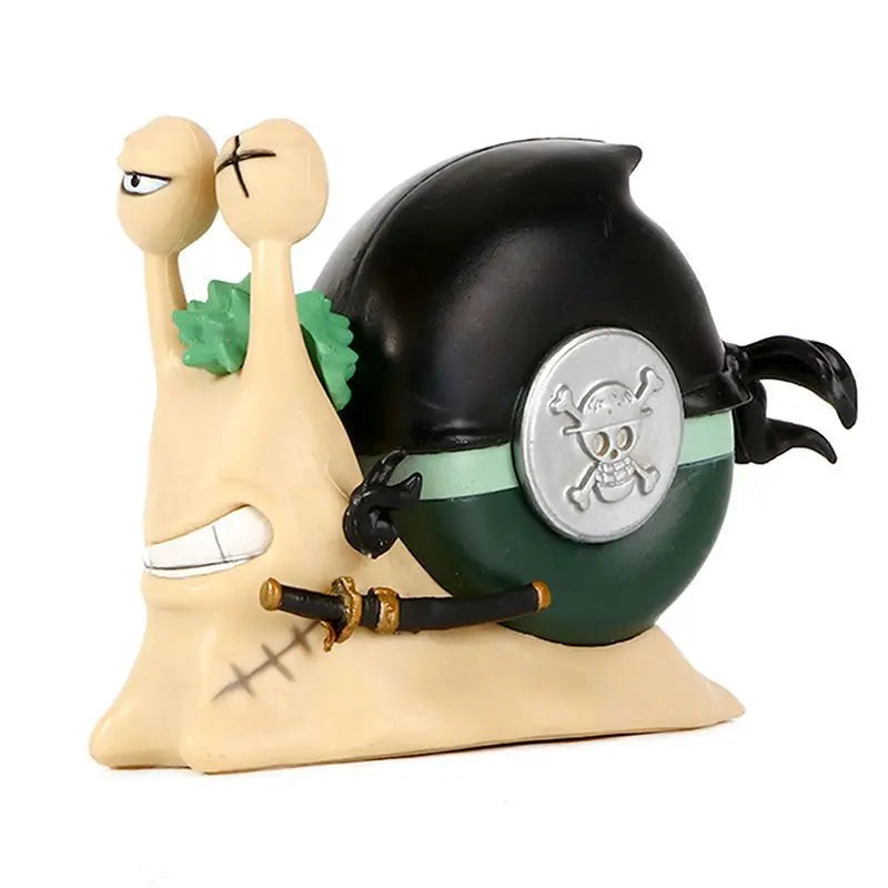 One Piece Den Den Mushi Anime Figure Luffy Ace Zoro Law Buggy Manga Statue Pvc Action Figurine Collection Model Toy Doll Gift
