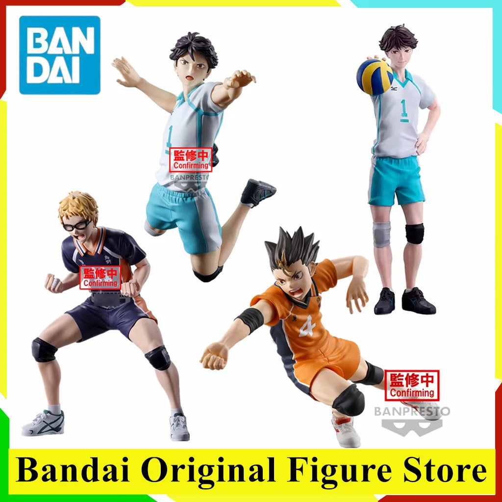 Original BANPRESTO Haikyu Oikawa Tooru Yu Nishinoya Kei Tsukishima Posing Figure Anime Figure Toys PVC Model Collection Doll