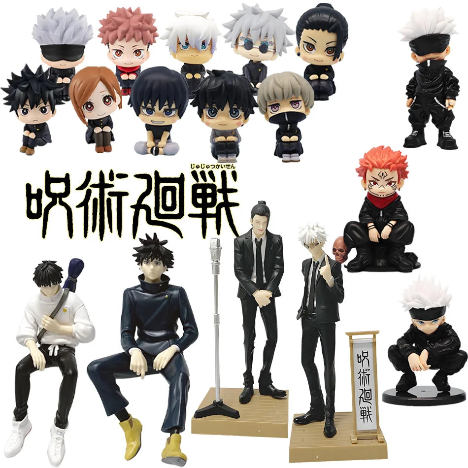 Anime Jujutsu Kaisen Figure Yuta Okkotsu Itadori Yuji Gojo Satori Fushiguro Megumi Kugisaki Toy Car Decoration PVC Model Gift