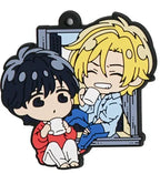 BANANA FISH Anime  Ash Lynx Lee Yut Lung Rubber Keychain Ornament Toys Collection Gift