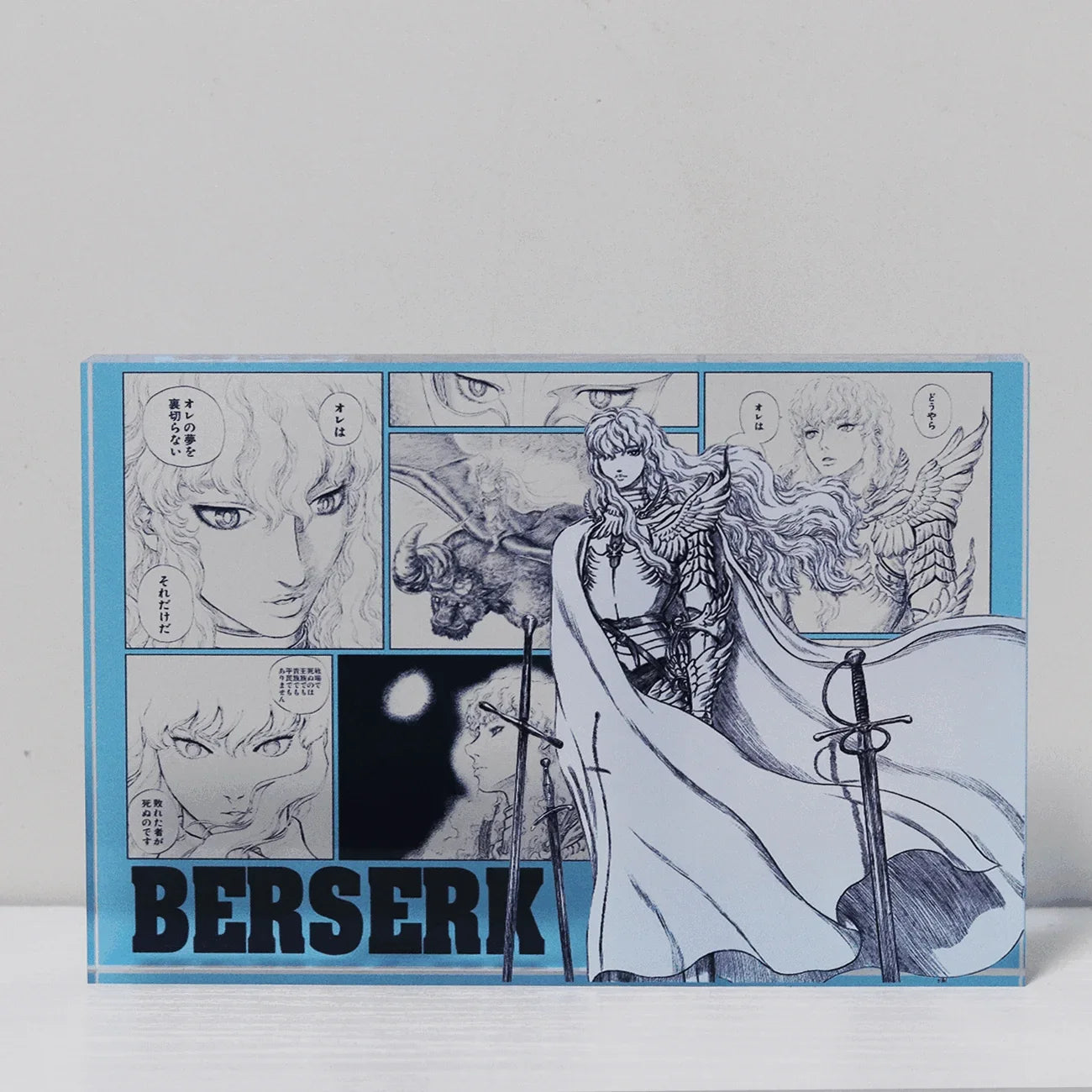 Cartoon Anime berserk Guts Acrylic Brick Transparent Desktop Ornament Decoration Student Hobbie Collection Birthday Gift