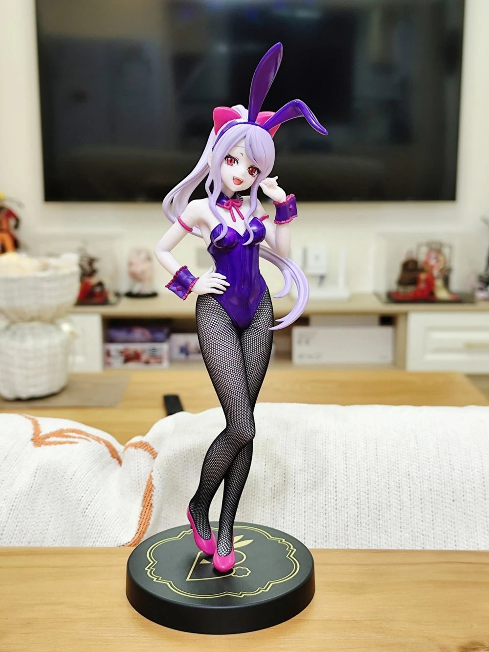 19CM Anime Overlord Shalltear Bloodfallen BiCute Bunnies Figure Stand Model Toy Doll Action Figure PVC Desktop Ornaments Gifts
