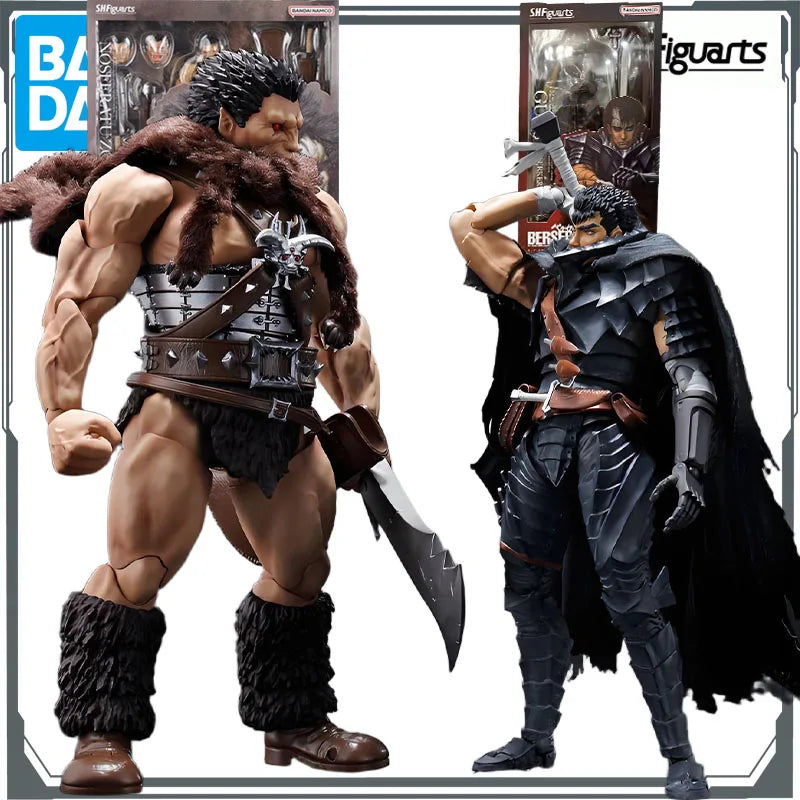 Bandai Original S.H.Figuarts BERSERK Anime Figure Nosferatu Zodd&BERSERK GUTS BERSERKER ARMOR 200mm&160mm Action Toys for Boys