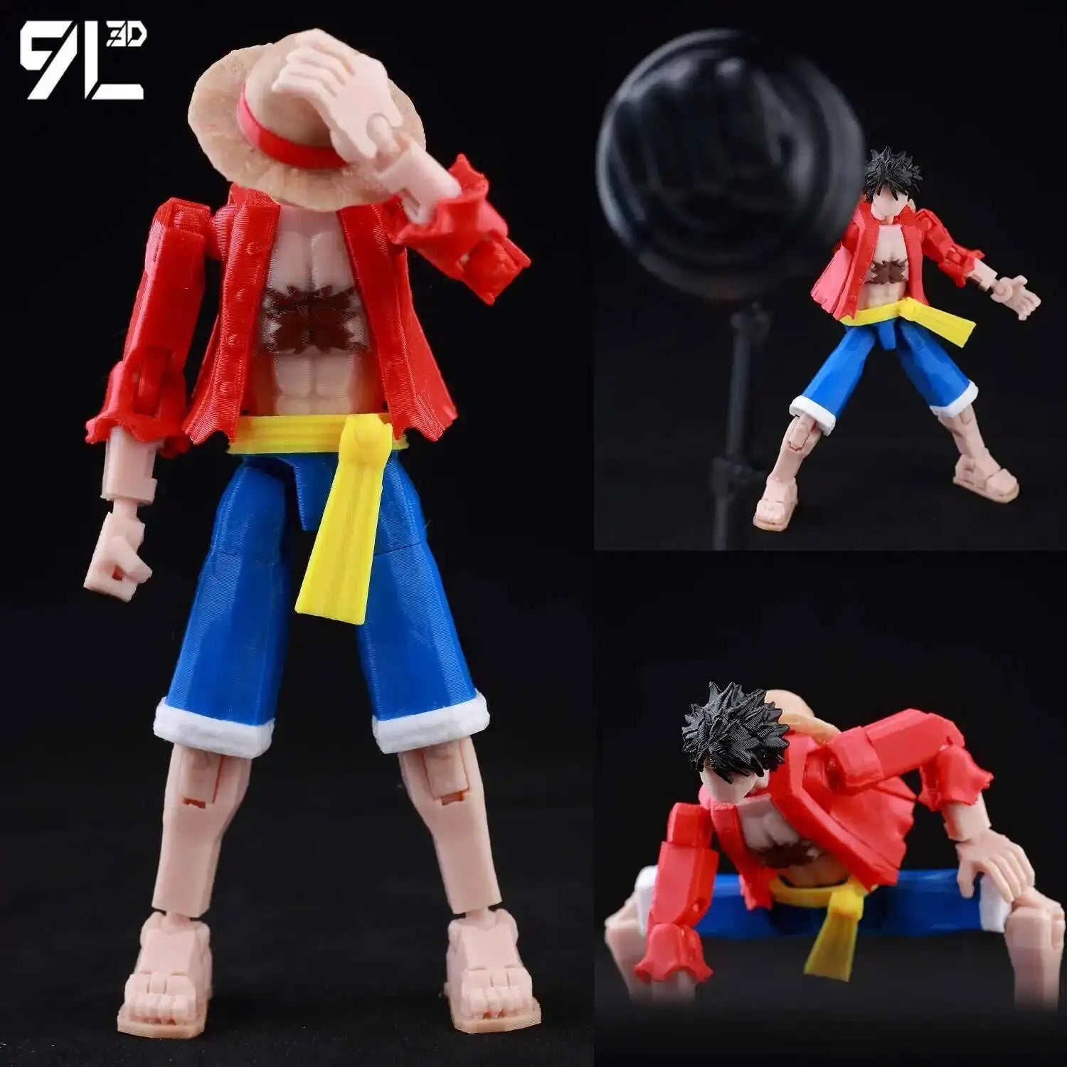 9L3D Printed Anime One Piece Naruto Demon Slayer Dummy13 Lucky T13 Movable Shapeshift Action Figures Mannequin Toys Collectors