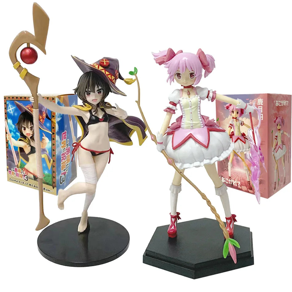 17cm Puella Magi Madoka Magica Aniem Figure Kaname Madoka Action Figure Magic Girl Model Decor Statue Dolls Toys Christmas Gift