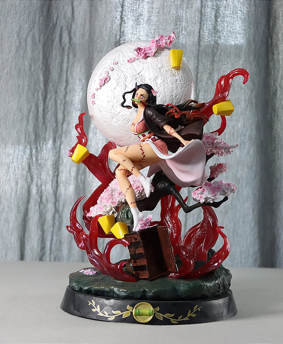 31cm Demon Slayer Kamado Nezuko Anime Girl Figure Model Gk Large Statue Boys Collection Desktop Decoration Ornament Toys Gifts