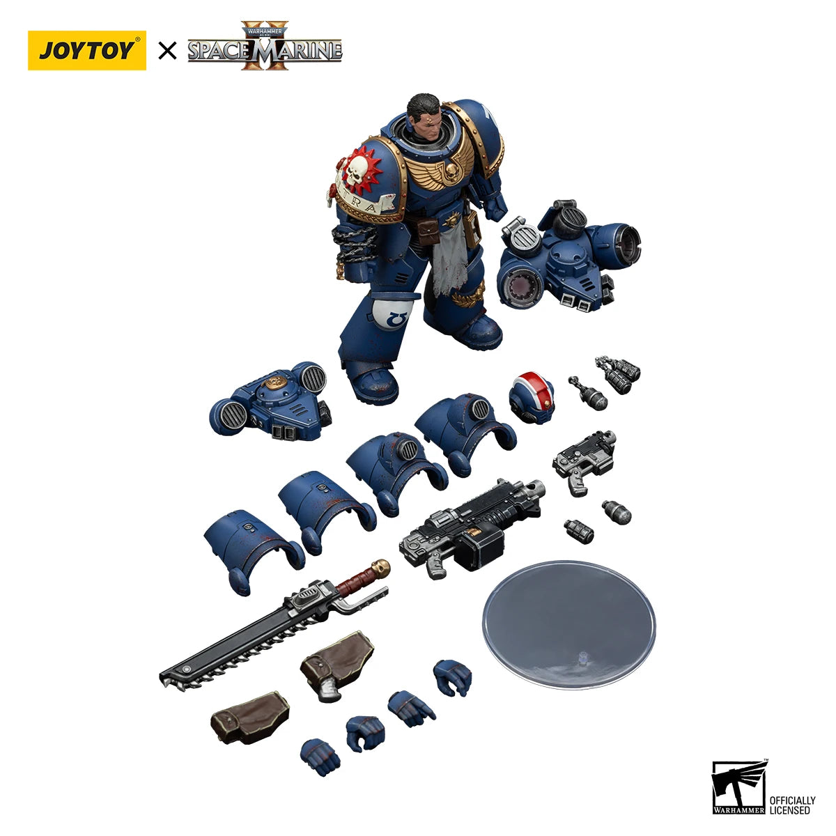 JOYTOY Warhammer 40k 1/18 Action Figures 12.8cm Ultramarines Lieutenant Titus-Collectors Edition