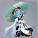 Re:Zero - Starting Life in Another World Rem Lolita Style with Umbrella 28cm Anime Figure Statue Desktop Decoration Gift