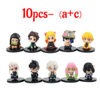 Q Posket Figure Wholesale Demon Slayer Mini Figurine 5Pcs 10Pcs 12Pcs 15Pcs Sets Kimetsu No Yaiba Small PVC Dolls Desktop Decora