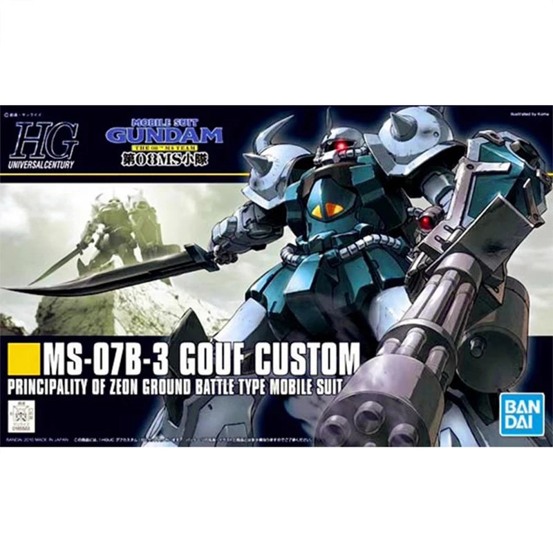 Bandai Gundam Model Kit HGUC RX-79G Ground Ez8 Gouf Custom Zaku 2 Rick Dom Acguy Action Figure Gunpla Building Kit Anime Figures
