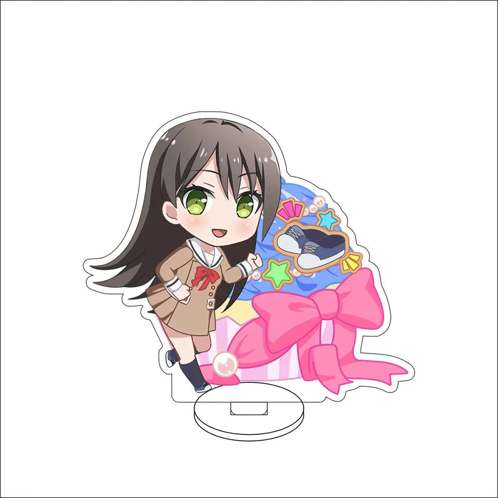 10CM Anime BanG Dream! Nendoroid Figure Stand Model Tsukushi Futaba/Nanami Hiromachi/Mashiro Kurata Cute Desk Decor Standing Sign Gifts
