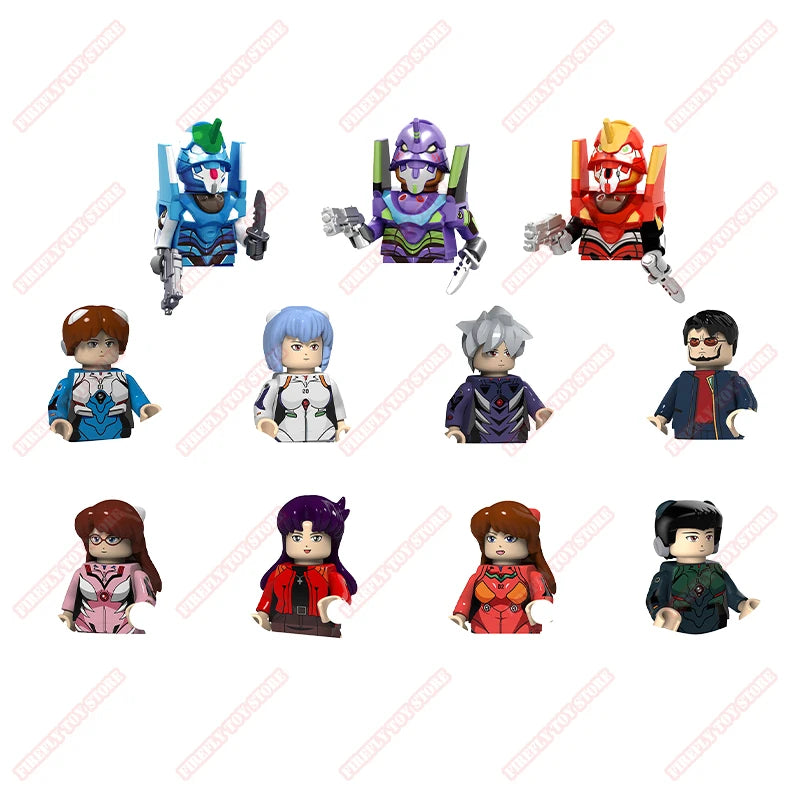 EVA NEON GENESIS EVANGELION Animation Peripheral Toys Asuka Shinji Rei Mari Small Doll Anime Action Model Figures Collection