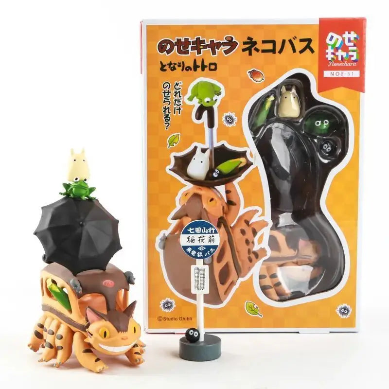 Anime My Neighbor Totoro Bus Figure Cartoon Pvc Mini No Face Man Series Statue Cute Action Model Toy Room Ornaments Kids Gifts