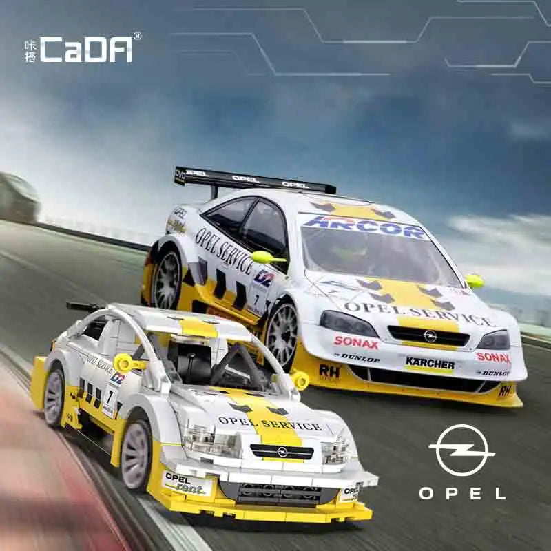 Cada Opel Astra V8 Coupe Champion Vehicle Building Blocks City Remote Control Racing Car RC Super Sports Car Children Bricks Toy